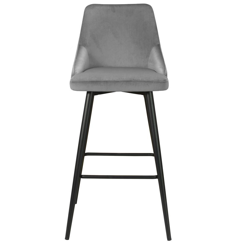 Set of 2 Elegant Gray Fabric Bar Stools - 30" Height - Upgrade Your Seating! 🪑🪑