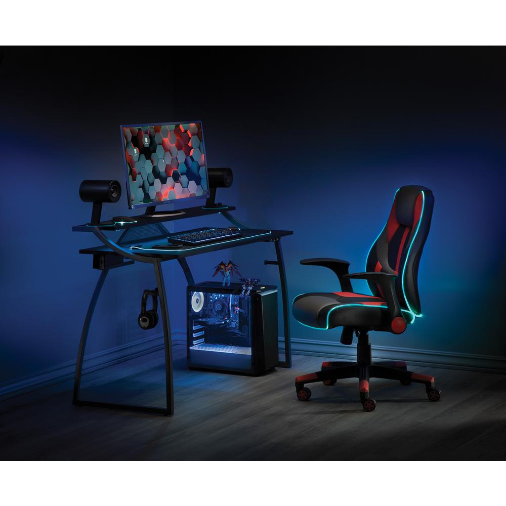 Alpha Battlestation Gaming Desk in Black Finish, ALP25-BLK