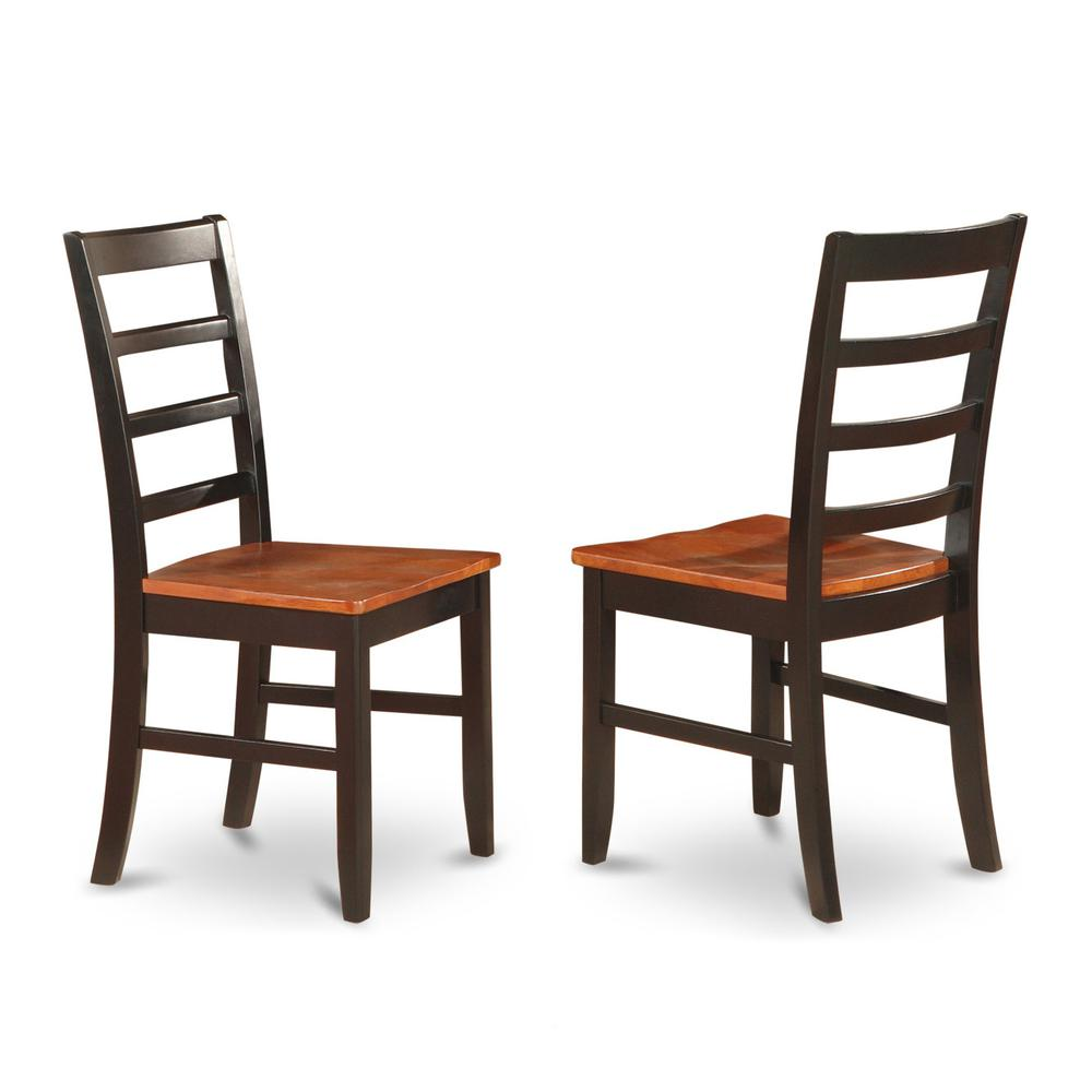 Classic 3-Piece Dining Set with 2 Elegant Wooden Chairs - Black & Cherry Finish