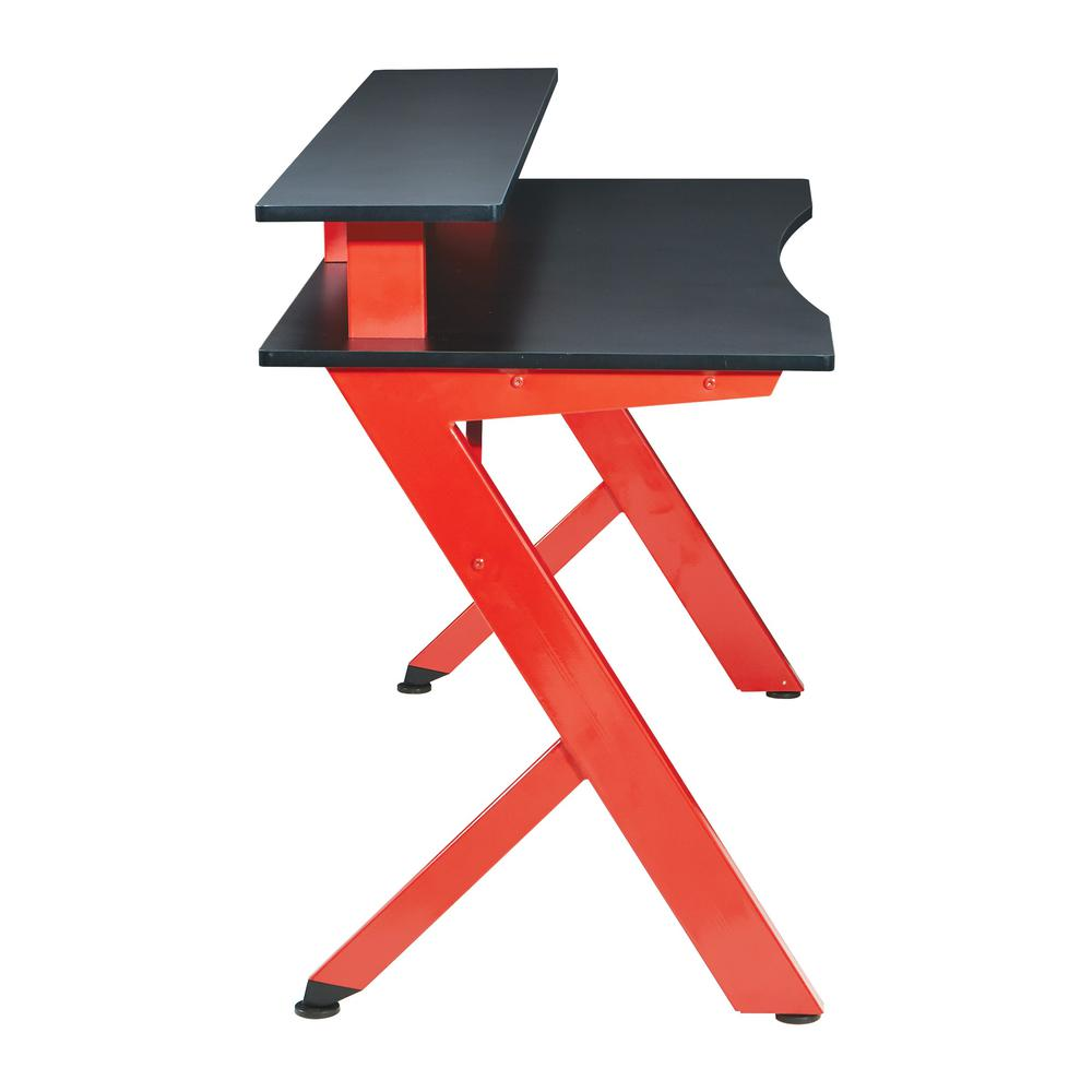 Area51 Battlestation Gaming Desk with Matte Red Legs