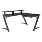 Avatar Battlestation L-Shape Gaming Desk with Carbon Top and Matte Black Legs | Enhance Your Gaming Experience