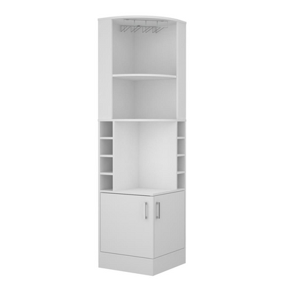 Egina Corner Bar Cabinet - White