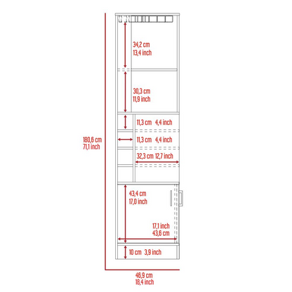 Egina Corner Bar Cabinet - White