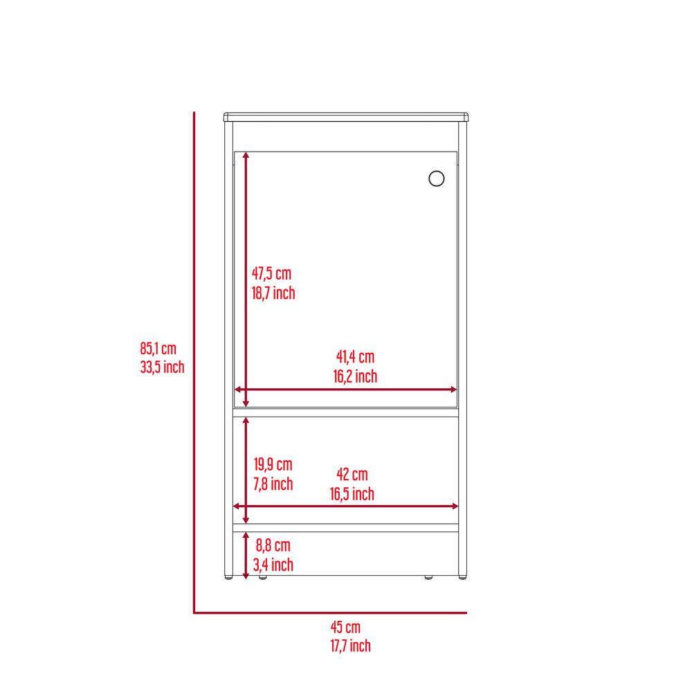 Braavos Free Standing Bathroom Vanity - White Resin Countertop, 1 Door, 1 Shelf