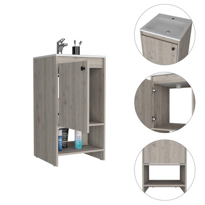 Braavos Bathroom Vanity - Light Grey | Stylish and Functional | Free Standing Design