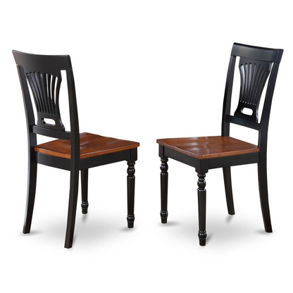 3-Piece Small Kitchen Table and Chairs Set - Round Table and 2 Dinette Chairs | Durable Asian Hardwood Construction