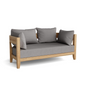 Coronado Deep Seating Loveseat - Premium Unfinished Teak, Comfortable Deep Seating Cushion and Pillows Included