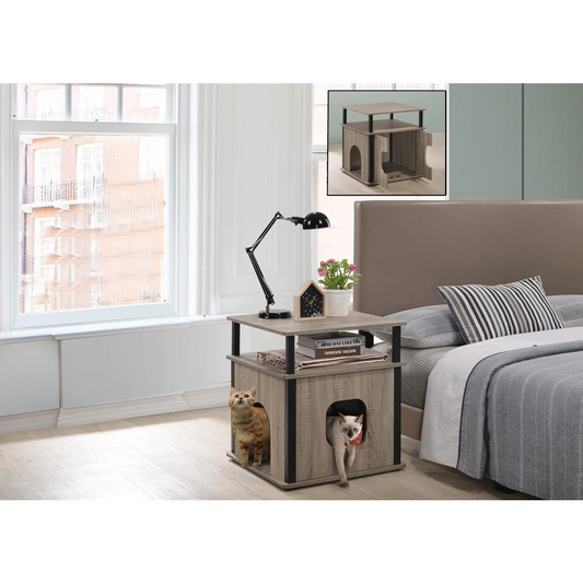 Pet Bedside Table - Dark Taupe | Stylish and Functional | Itsy Pet End Table