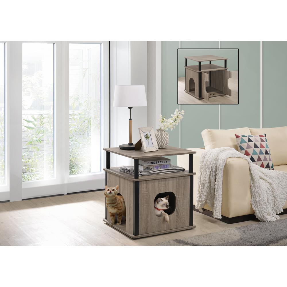 Pet Bedside Table - Dark Taupe | Stylish and Functional | Itsy Pet End Table