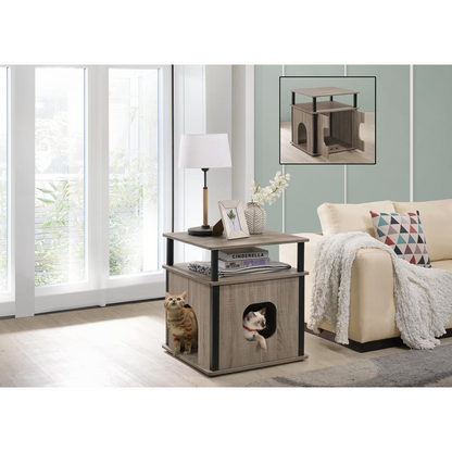 Pet Bedside Table - Dark Taupe | Stylish and Functional | Itsy Pet End Table