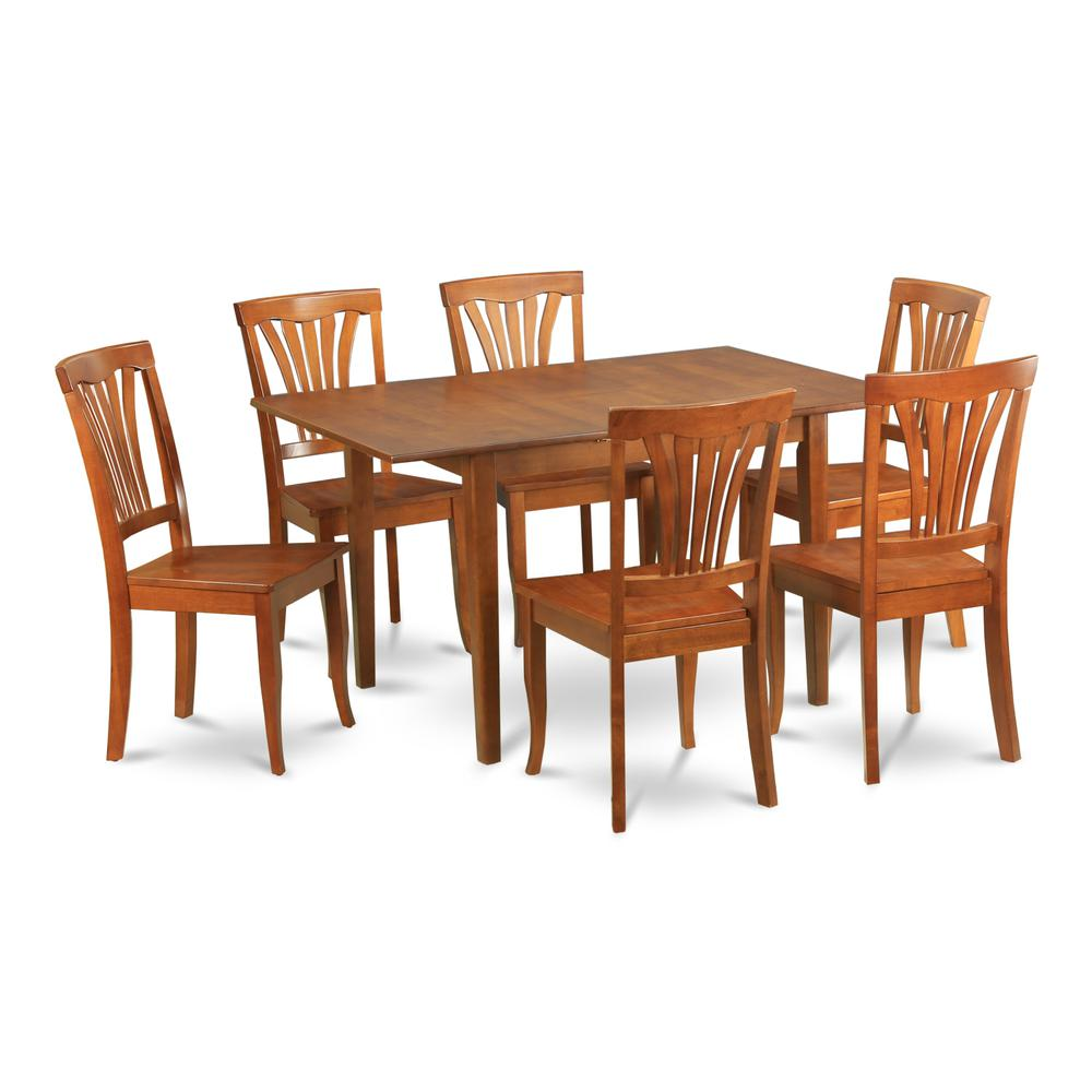 7 Pc Kitchen Nook Dining Set - Small Dining Tables and 6 Kitchen Chairs - Navarrete Furniture