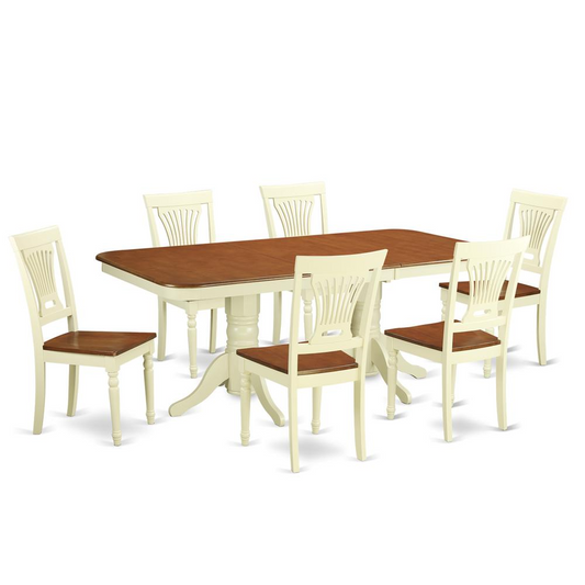 7 PC Dining Set - Dining Table and 6 Dining Chairs for Dining - Navarrete Furniture