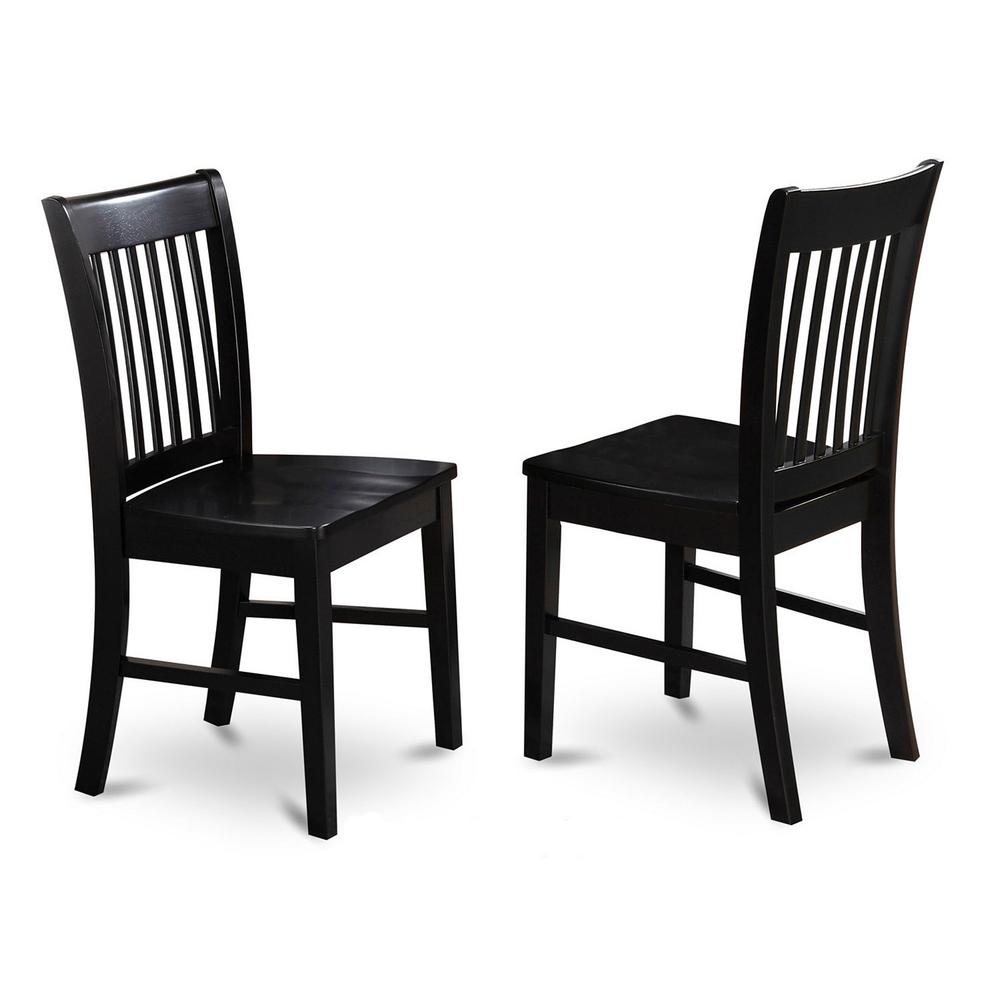 Vintage Style 3 Piece Table and Chairs Set for 2 - Black Finish