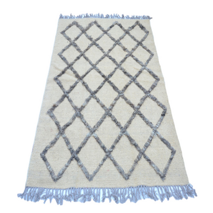 IKAT Sivas Pearl Bush Kilim Rug - Handmade Wool Rugs | Transform Your Interior with Style and Elegance | Fybernots