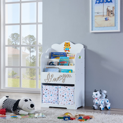 Small White Bookcase - White Low Bookcase | Storage Solution for Small Spaces