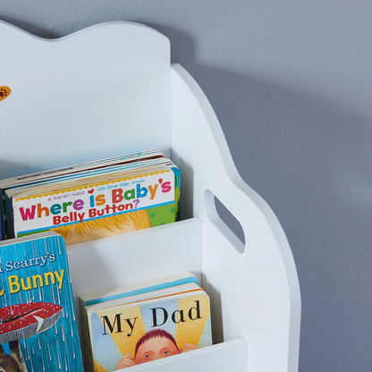 Small White Bookcase - White Low Bookcase | Storage Solution for Small Spaces