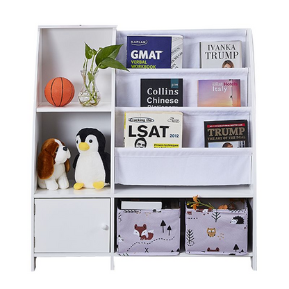 Modern White Magazine Bookshelf – Spacious Shelves, Sturdy Design, 27.6"