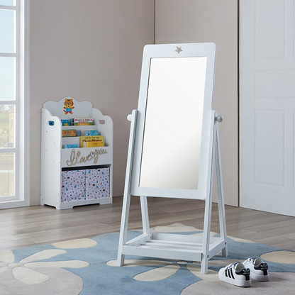 Elegant Full-Length White Floor Mirror for Stylish Interiors