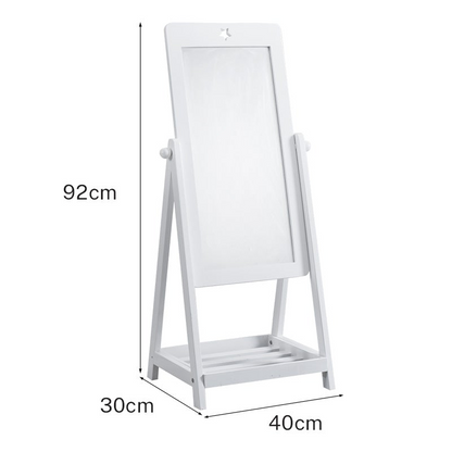 Elegant Full-Length White Floor Mirror for Stylish Interiors