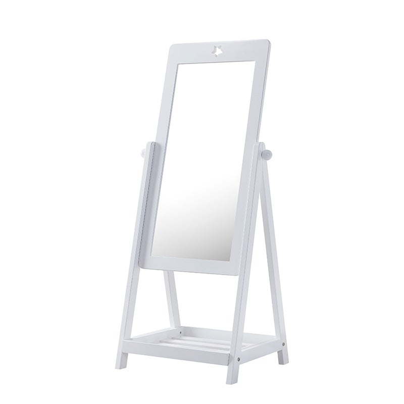 Elegant Full-Length White Floor Mirror for Stylish Interiors