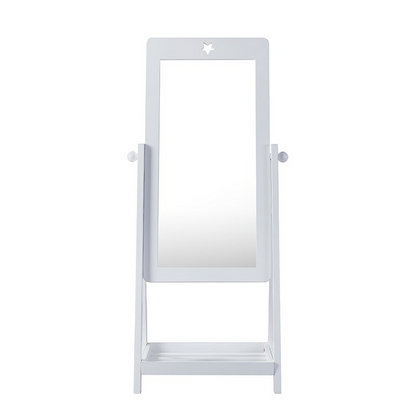 Elegant Full-Length White Floor Mirror for Stylish Interiors