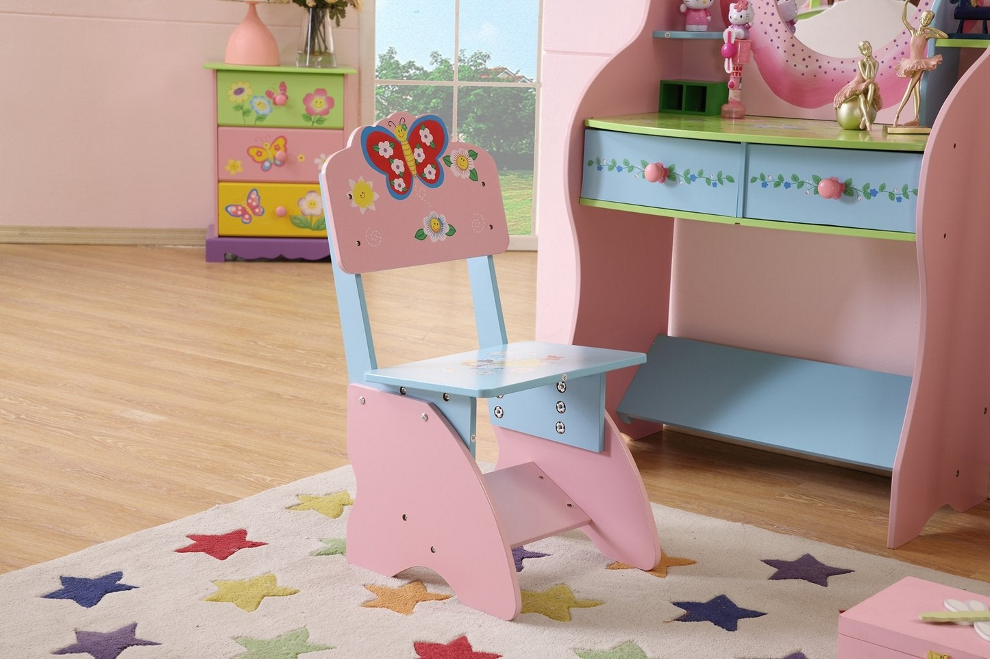 Kids Dressing Table - Modern Dressing Table with Chair - Navarrete Furniture