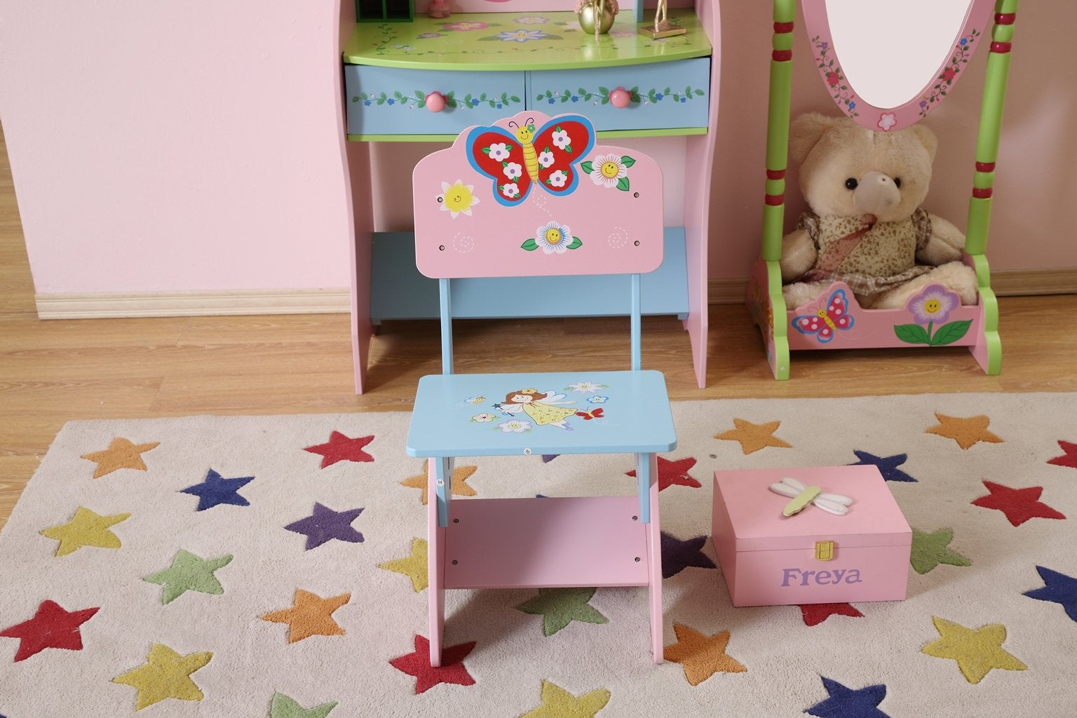 Kids Dressing Table - Modern Dressing Table with Chair - Navarrete Furniture