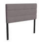 Paxton Full Channel Stitched Fabric Upholstered Headboard, Adjustable Height - Gray