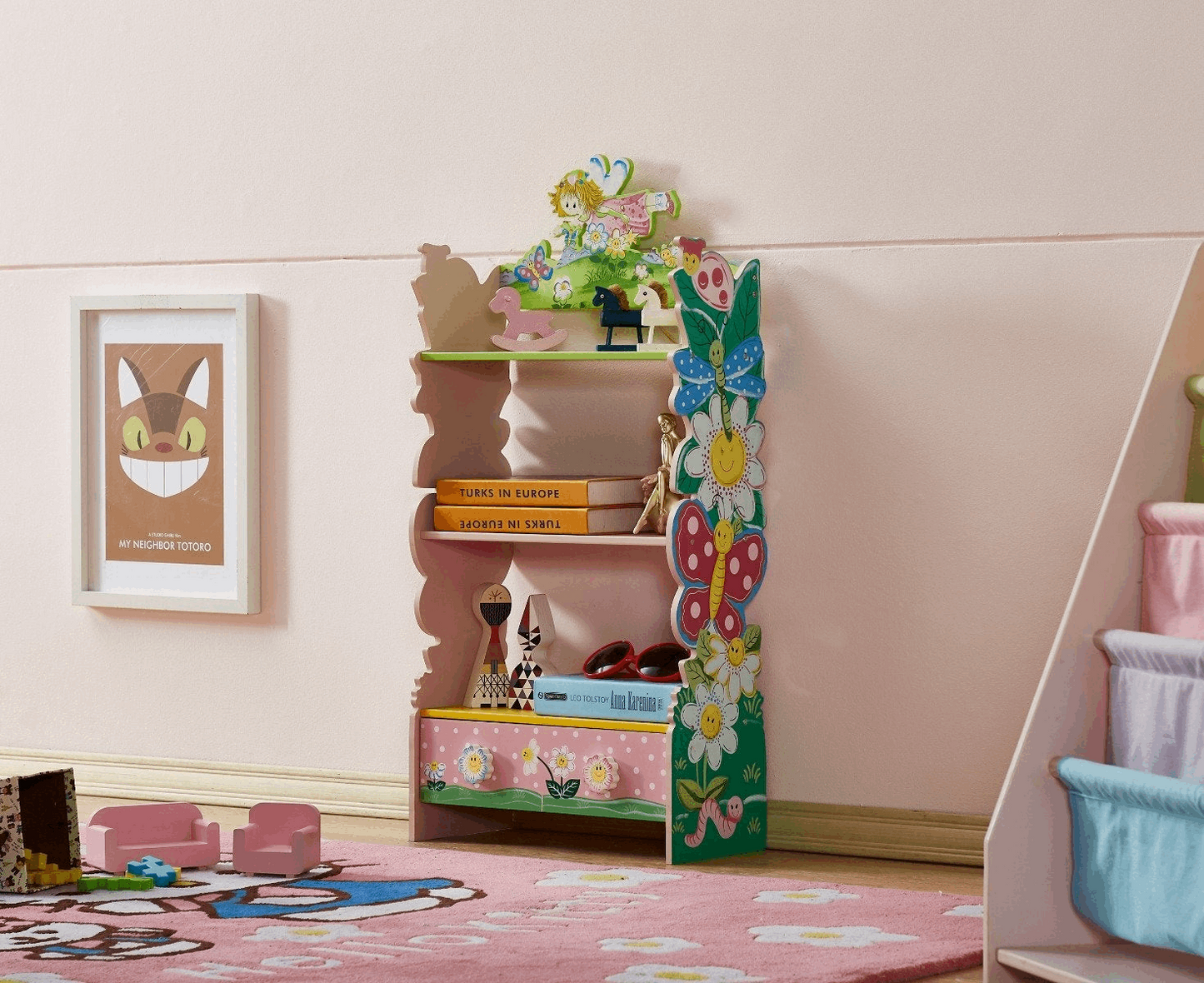 Children's Painted Bookshelves - Bookshelf with Drawers 🌈📚