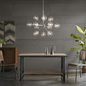 Silver Paige Chandelier | Contemporary Design | Metal and Glass Construction