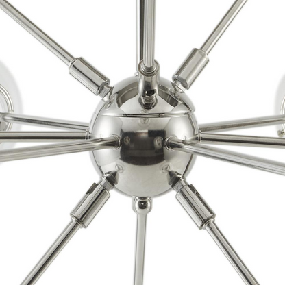 Silver Paige Chandelier | Contemporary Design | Metal and Glass Construction