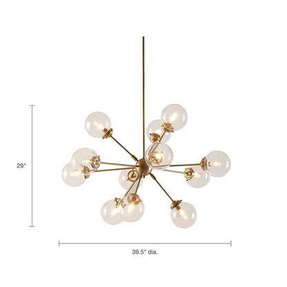 Cyrus Chandelier - Modern Mid Century Chandelier in Antique Gold, Bronze, and Silver