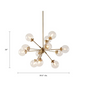 Cyrus Chandelier - Modern Mid Century Chandelier in Antique Gold, Bronze, and Silver