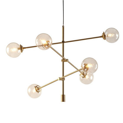 Cyrus Chandelier - Modern Mid Century Chandelier in Antique Gold, Bronze, and Silver