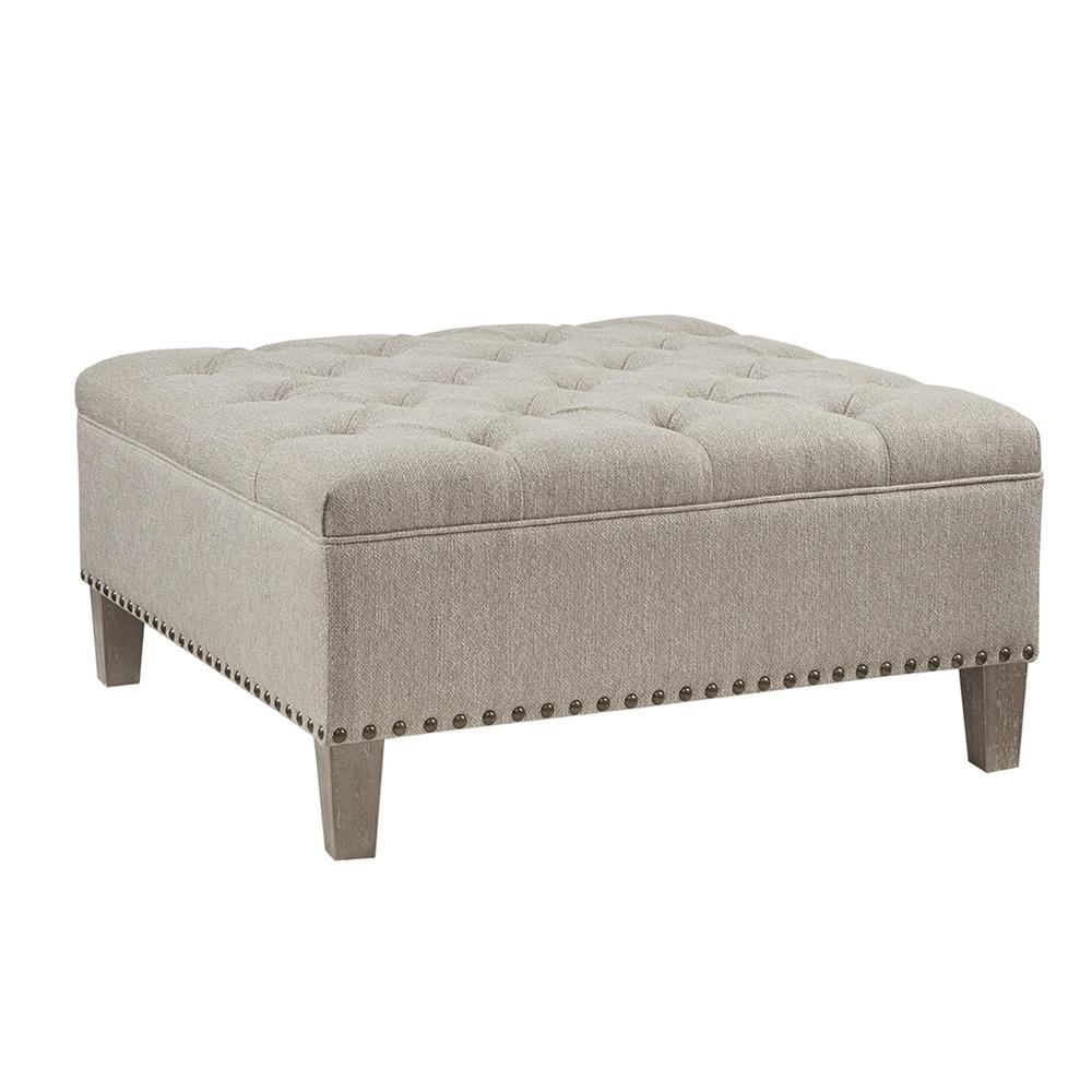 Madison Park Lindsey Tufted Square Cocktail Ottoman - Elegant Upholstery