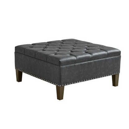 Madison Park Lindsey Tufted Square Cocktail Ottoman - Elegant Upholstery