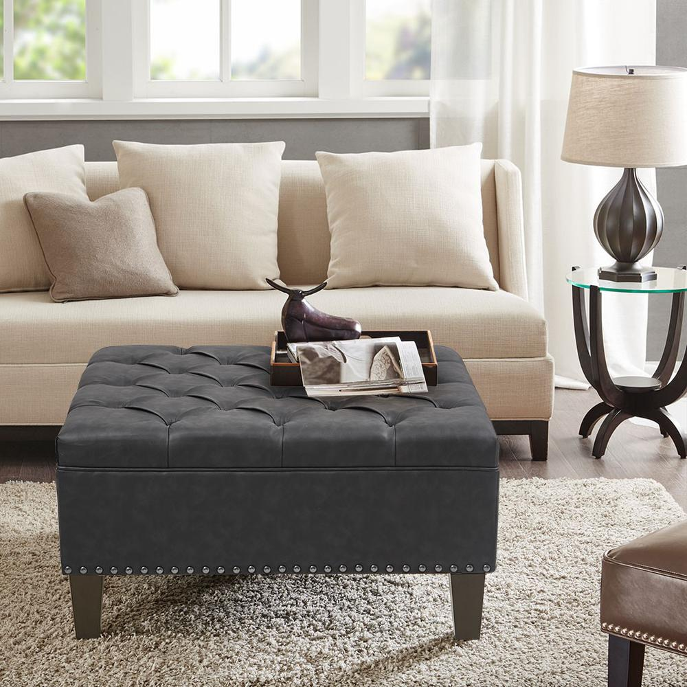 Madison Park Lindsey Tufted Square Cocktail Ottoman - Elegant Upholstery