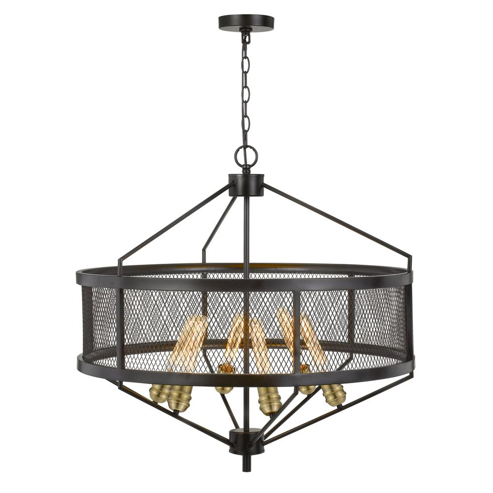 60W X 6 Halle Metal Chandelier (Edison Bulbs Are Not included)