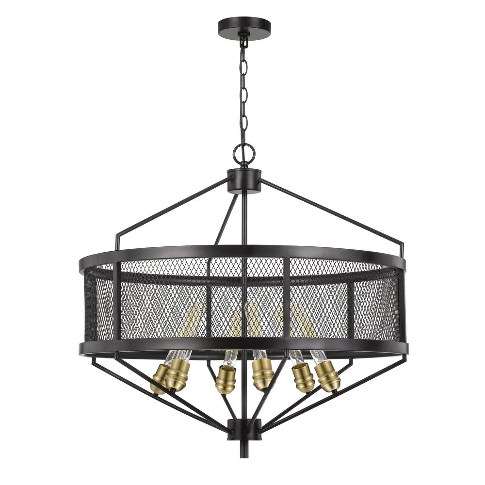 60W X 6 Halle Metal Chandelier (Edison Bulbs Are Not included)