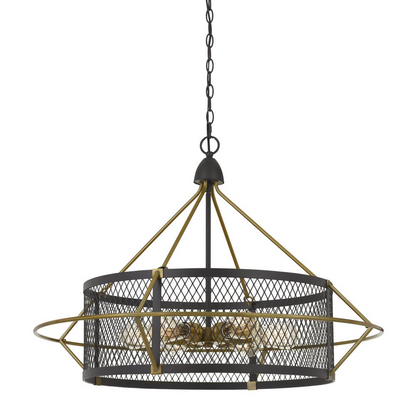 60W X 6 Caserta Metal Chandelier With Mesh Shade - Elegant Lighting Fixture