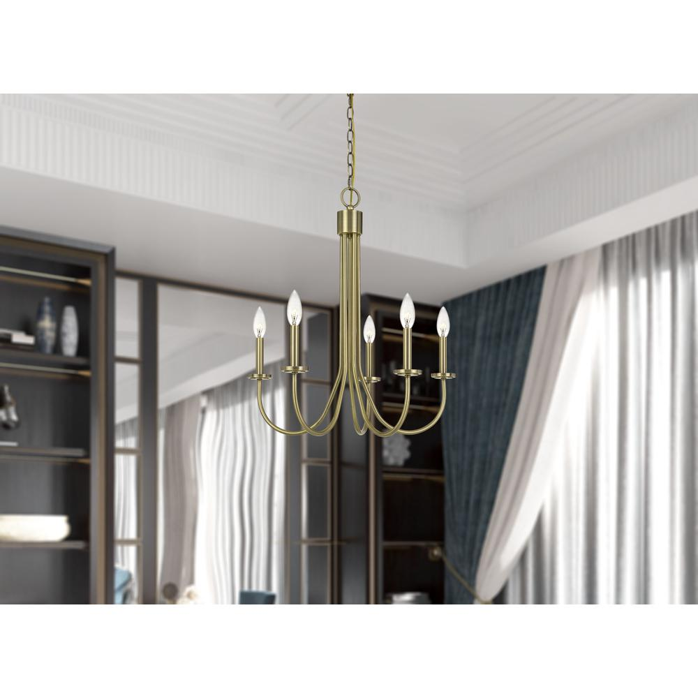 60W X 5 Spiez Metal Chandelier - Elegant Lighting Fixture for Any Space