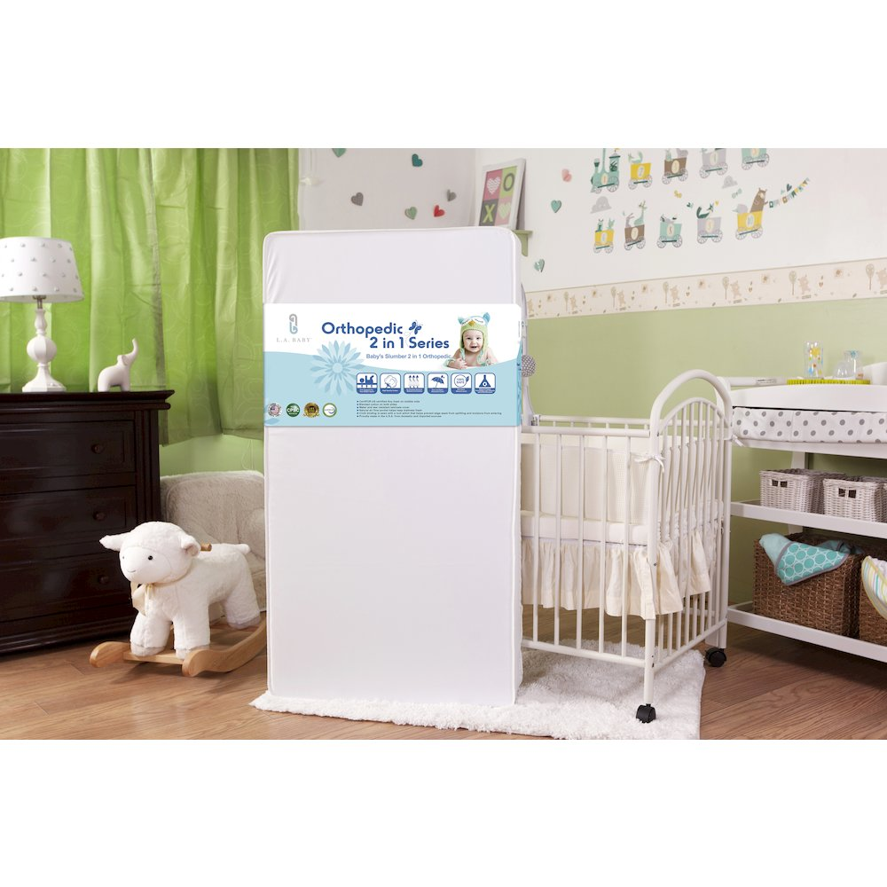 2-in-1 Orthopedic Dual Sided Premier Waterproof Crib & Toddler Mattress - Unmatched Comfort and Support