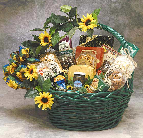 Sunflower Treats Gift Basket – Brighten Their Day with Gourmet Goodies