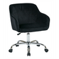 Bristol Task Chair - Adjustable Height, Built-in Lumbar Support, Velvet Fabric