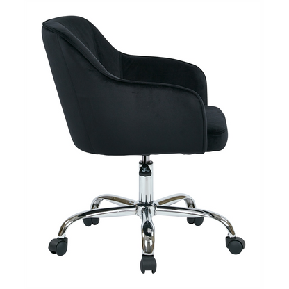 Bristol Task Chair - Adjustable Height, Built-in Lumbar Support, Velvet Fabric