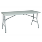 5' Resin Multi Purpose Center Fold Table with Wheels - Durable & Lightweight Design