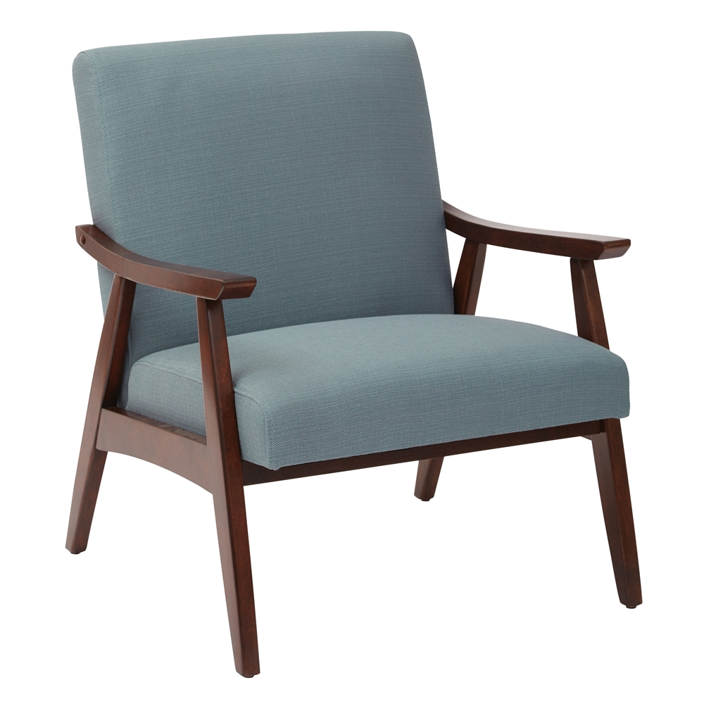 Davis Chair - Mid-Century Modern Arm Chair in Klein Sea Fabric