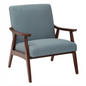 Davis Chair - Mid-Century Modern Arm Chair in Klein Sea Fabric