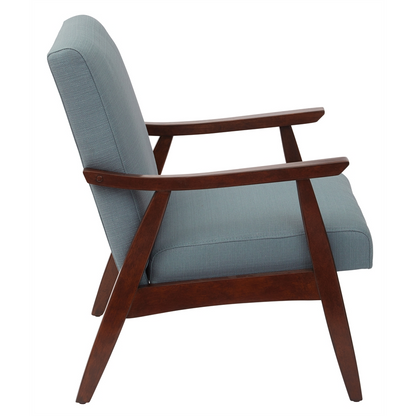 Davis Chair - Mid-Century Modern Arm Chair in Klein Sea Fabric