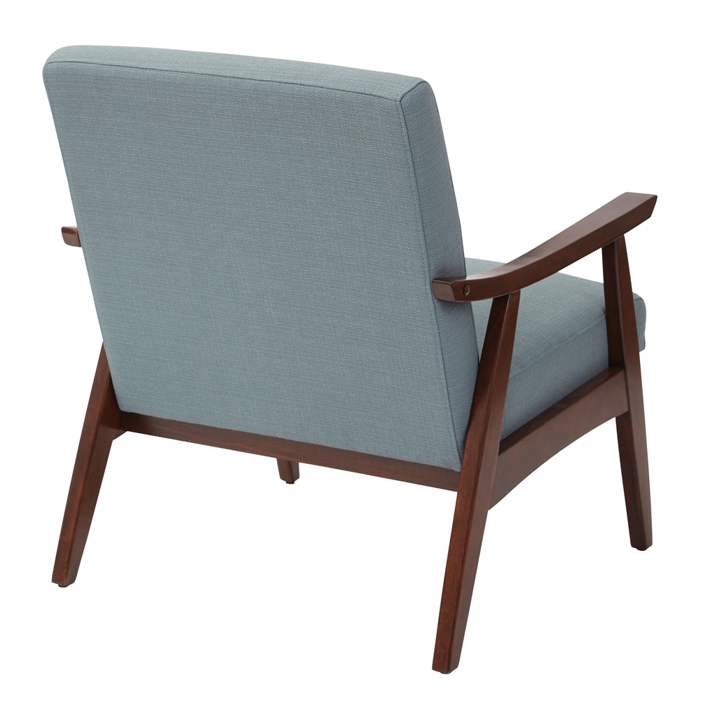 Davis Chair - Mid-Century Modern Arm Chair in Klein Sea Fabric